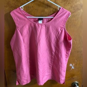 Pink tank top. Thick straps, flowy fabric. NOT scrubs!!